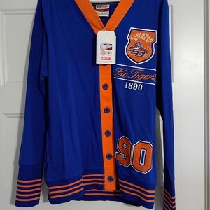 Savannah State University Men's L Blue and Orange Bigboy Cardigan NWT